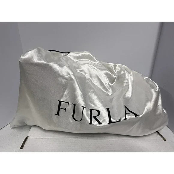 Furla Beige Python Embossed Leather Hobo Shoulder Bag Large Italy w Dust Ba - Picture 15 of 15